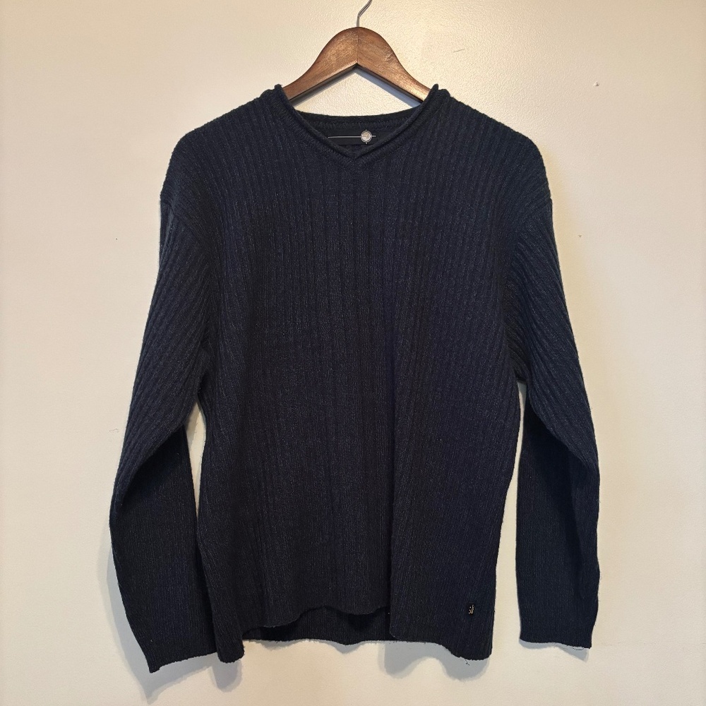 Men's Retro 90's Y2K Large Blue Chunky Sweater